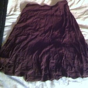 Brown flowy skirt