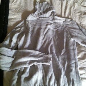 Grey turtleneck sweater