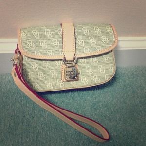 authentic Dooney & Bourke flap wristlet