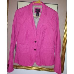 ❌Sold❌J.Crew Pink Linen Schoolboy Blazer NWOT