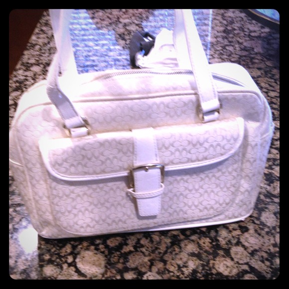 Coach white bag