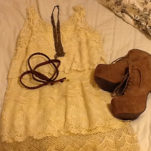 Beautiful cream crochet dress