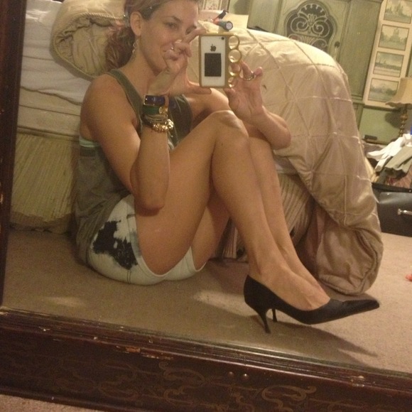 Prada Black Satin Pointy Toe Heels - Picture 2 of 4