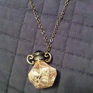 Perfume bottle necklace
