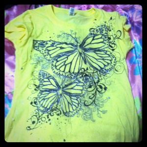 Butterfly yellow shirt