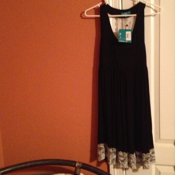 Jersey and lace black dress!
