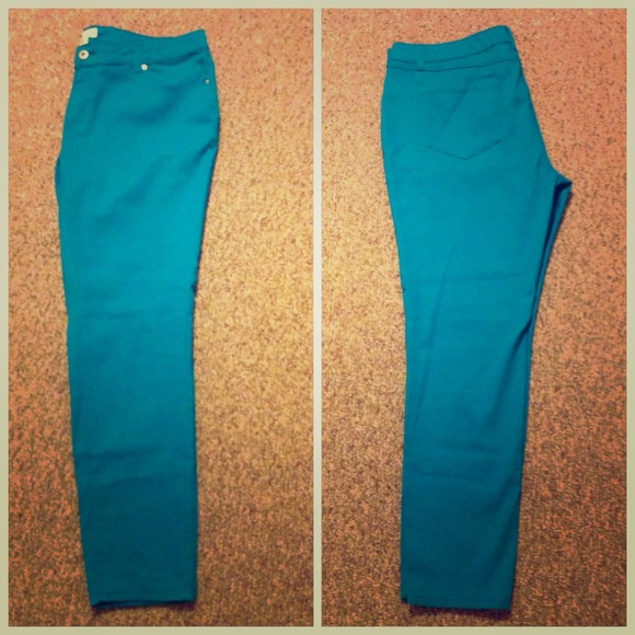 Plus Size Electric Blue Skinny Jeans