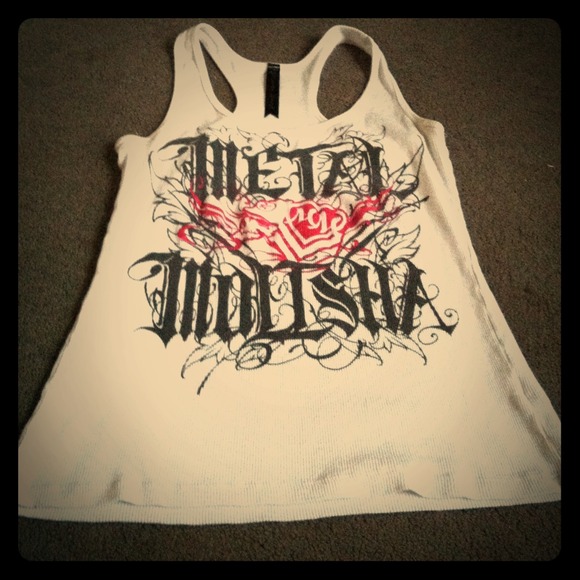 White metal mulisha tanktop
