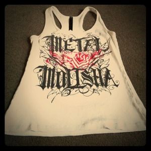 White metal mulisha tanktop