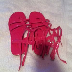 Hot pink sandals