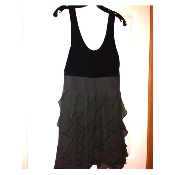Black party dress with beautiful ruffles