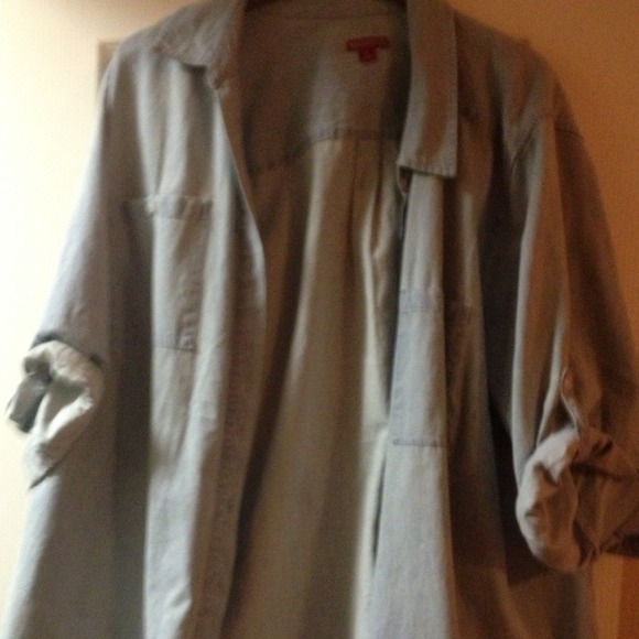 Hold!! Denim shirt plus size - Picture 1 of 1