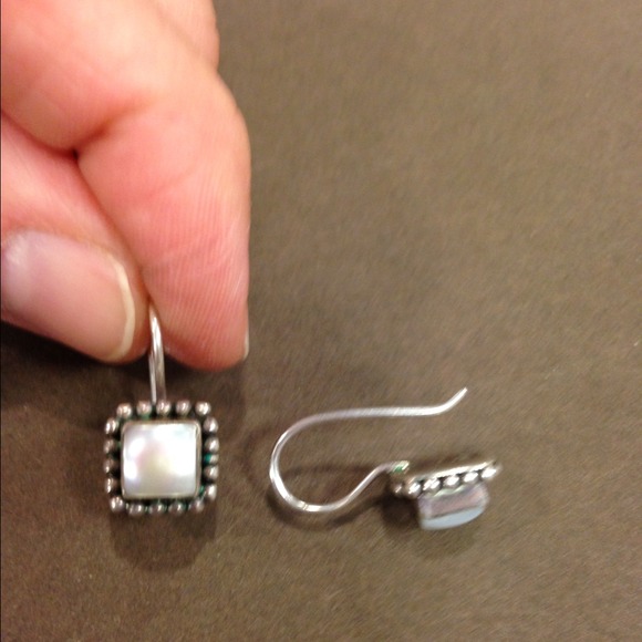 Silpada sterling silver and pearl earrings