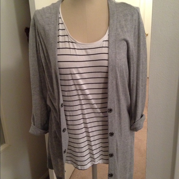 RESERVED: Grey Boyfriend Cardigan