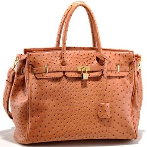 Ostrich texture tote bag
