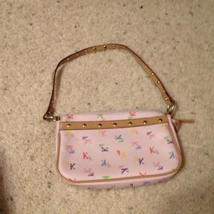 A pink limited too small purse