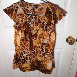 Animal print top
