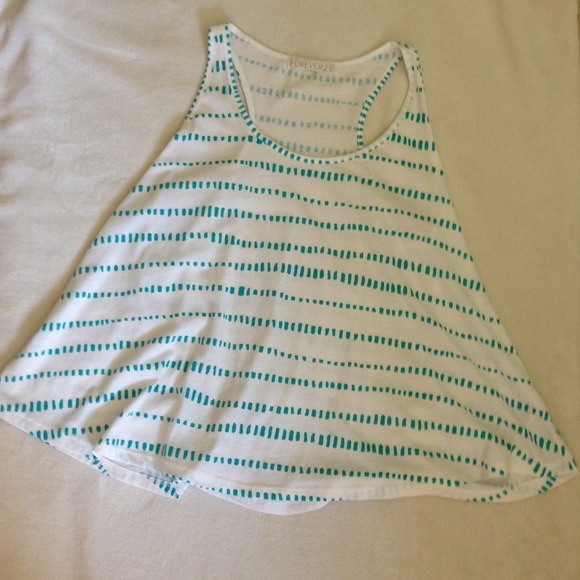 White racer back tank