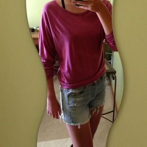 Slouchy pink/purple sweater