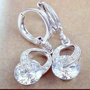 (reserved) Dazzling 9k White Gold Filled Earrings!