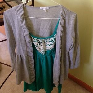 Gray cardigan