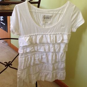 Ruffled white shirt