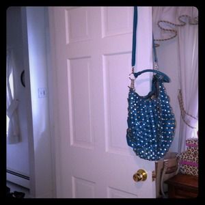 Turquoise diamond purse