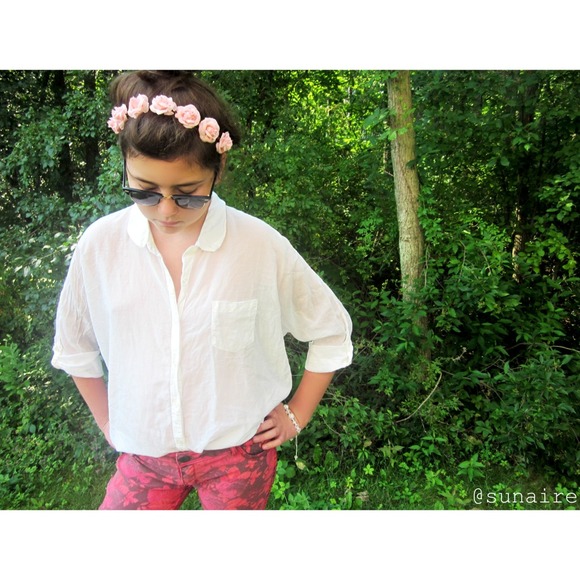 [GENTLY WORN] White Linen Buttondown