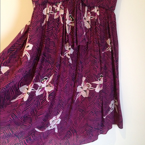 Anthropologie pink floral silk dress - Picture 4 of 4