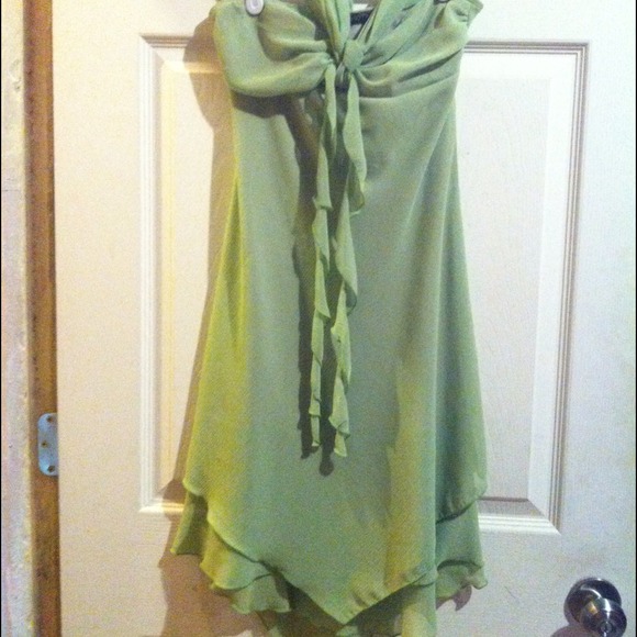 Lime Green Hot Kiss Halter dress