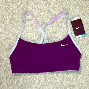 💕REDUCED Purple and grey dri fit nike sports bra.