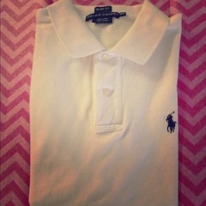 White skinny fit Ralph Lauren polo size m