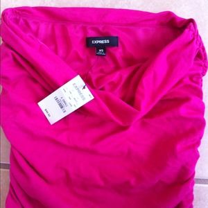 NEW Express Strapless Dress in Pink