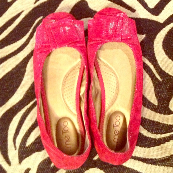 me Too Flats, *RED* Leather!!! SZ 7.5 M