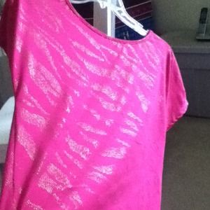 Red Zebra Print Top with gold detailing