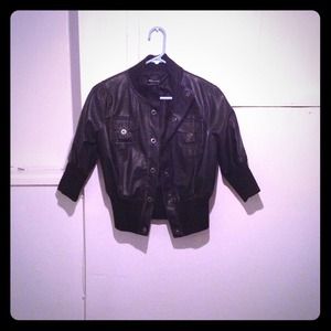 Black leather jacket