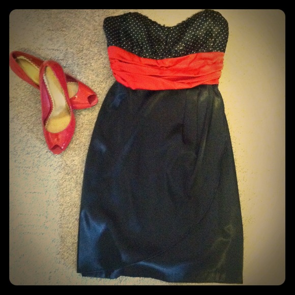 Ruby Rox Black, Red & Polka dot dress!