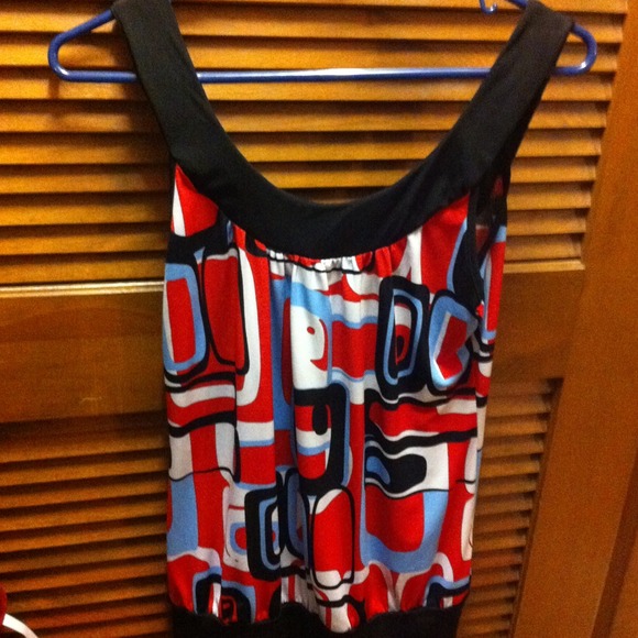colorful, silk dress top