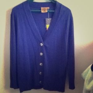 Purple Tory Burch Cardigan