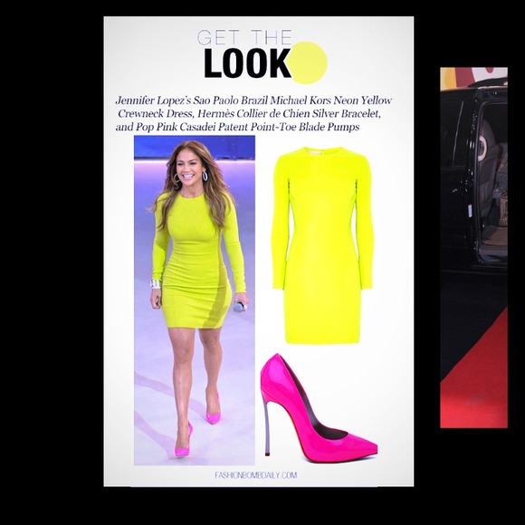 Neon bandage dress