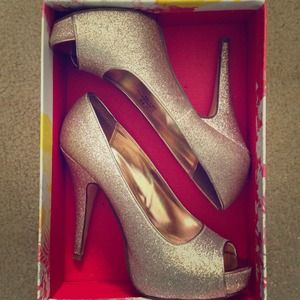 glitter high heels