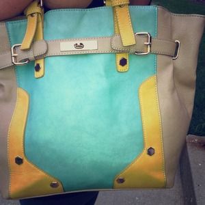 Beautiful Color Block Melie Bianco Handbag