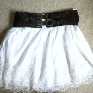 Brown belt & skirt