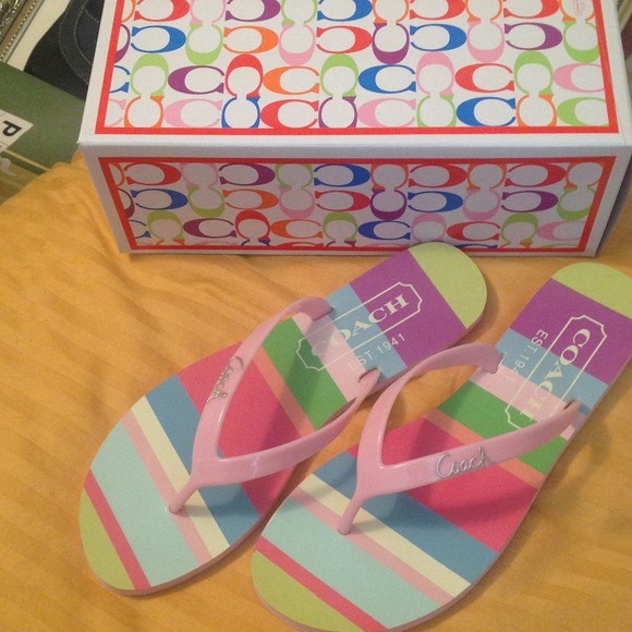 Coach flip flops