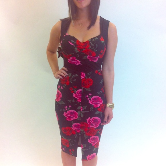 Brand New Retro Rose Dress
