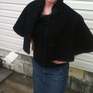 Vintage small wool capelet wrap elegant 50's 60's