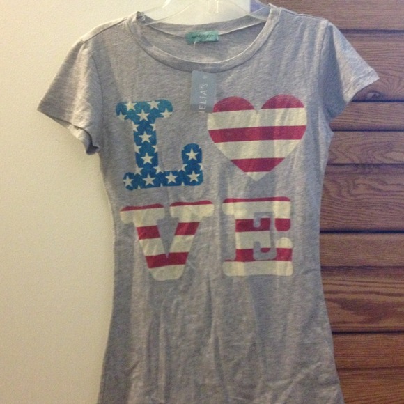 American Flag LOVE tee shirt