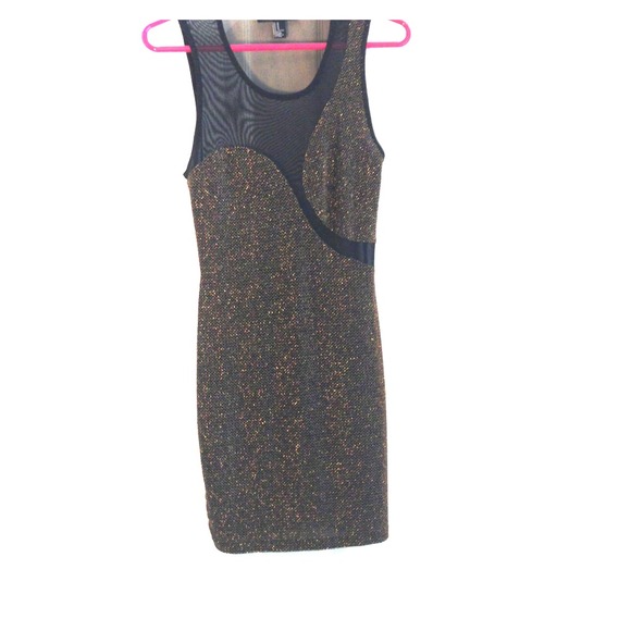 Gold and sheer dress