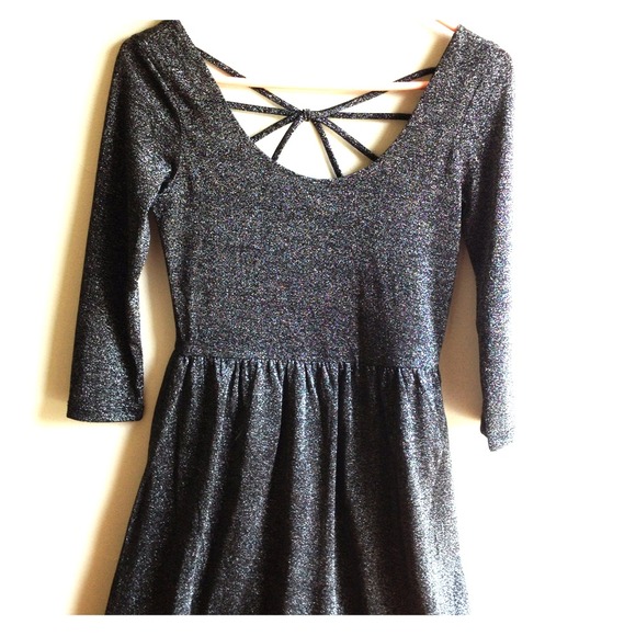 NWOT Metallic threaded, 3/4 sleeve dress