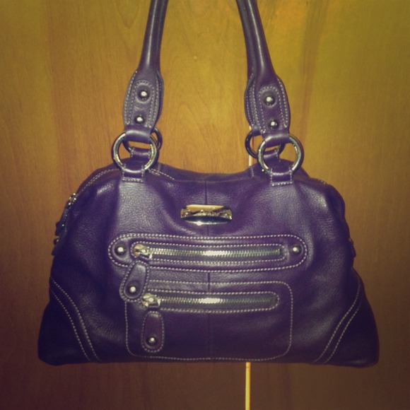 REDUCED ❗AK Anne Klein Purple Leather Satchel